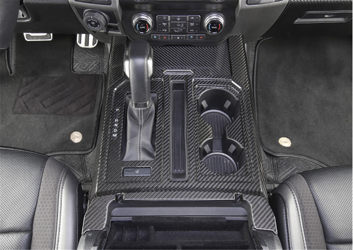 Console Gear Shift Frame Cover Trim Dry Carbon Fiber Fit For Ford F150 201520 eBay