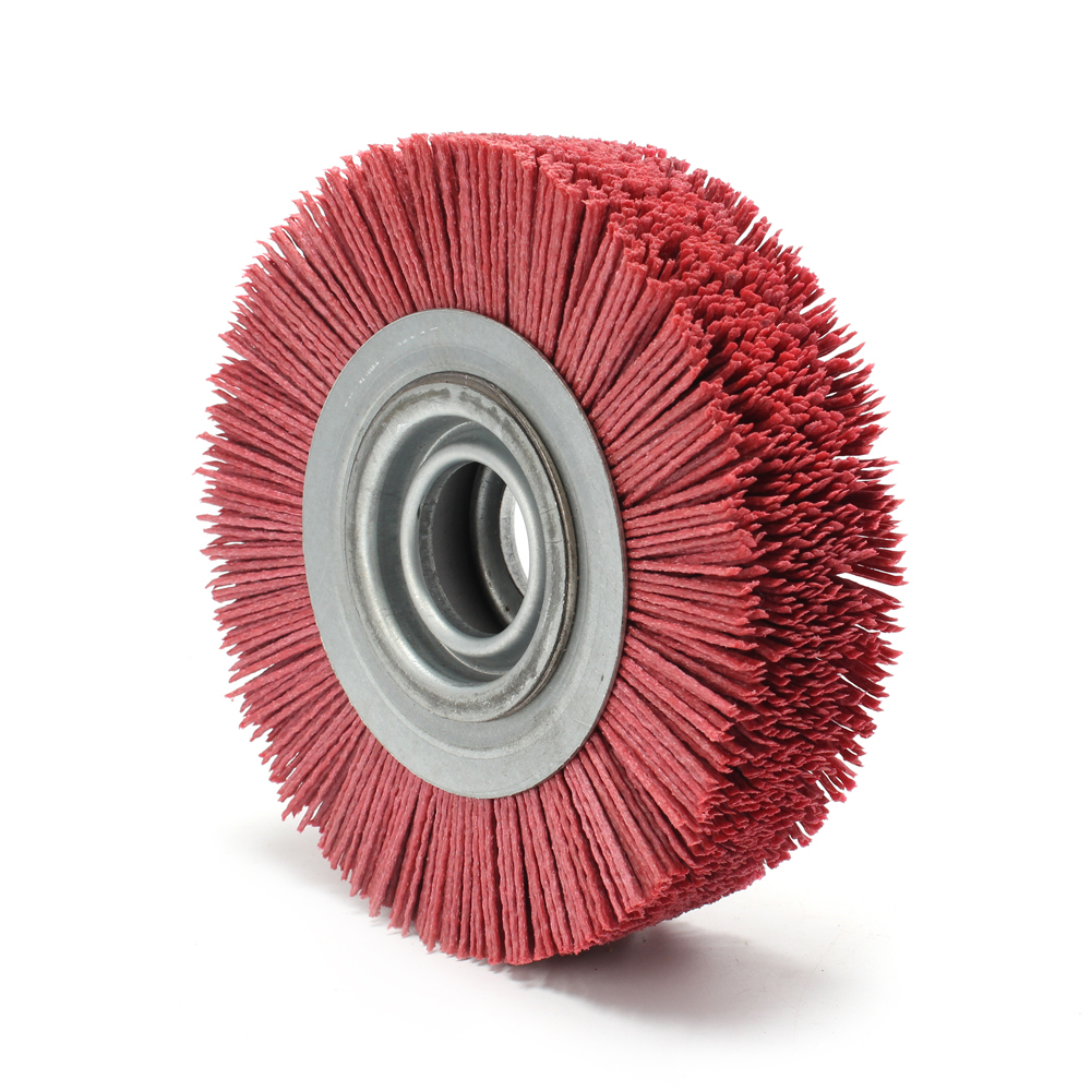 6''Abrasive Nylon Wire Wheel Polishing Brush Grit 120 Bench Grinder F ...