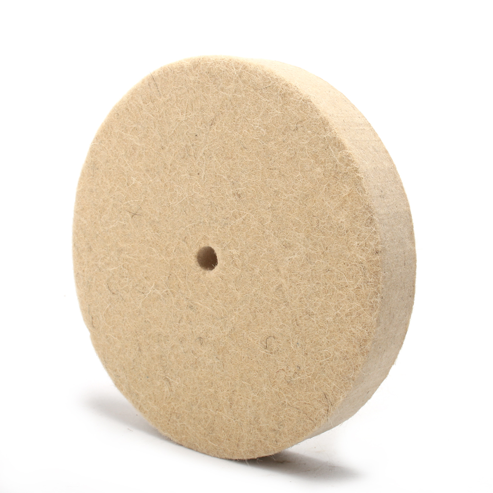 2 Pcs 8 Inch Wool Felt Buffing Wheel Polishers Pad For Wood Metal