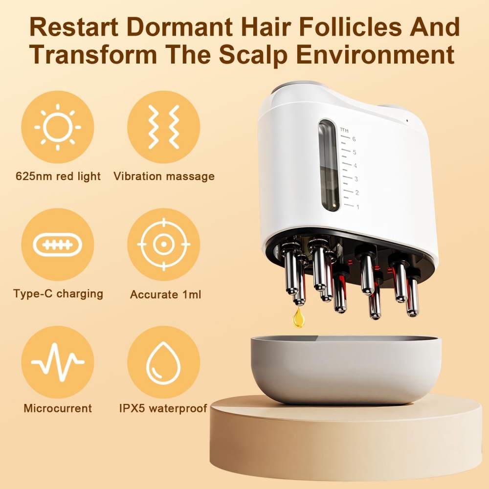 Electric Red Light Scalp Massager Hair Oil Applicator Deep Scalp Hair ...
