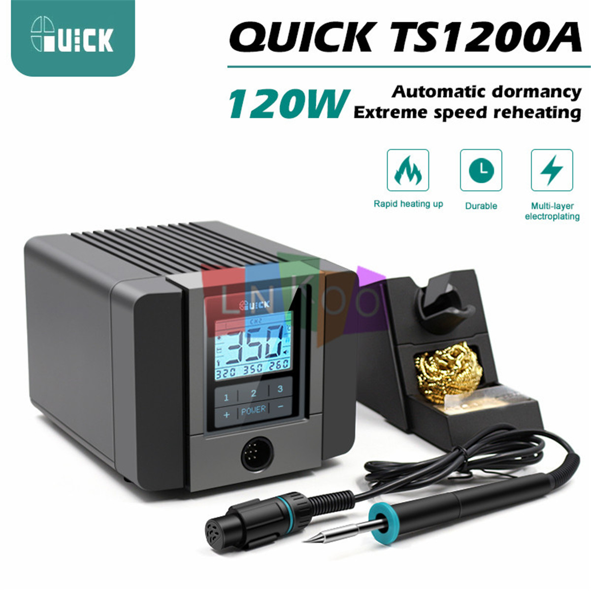 Quick TS1200A 120W LCD Touch Soldering Digital Display Rework Station Iron Tips