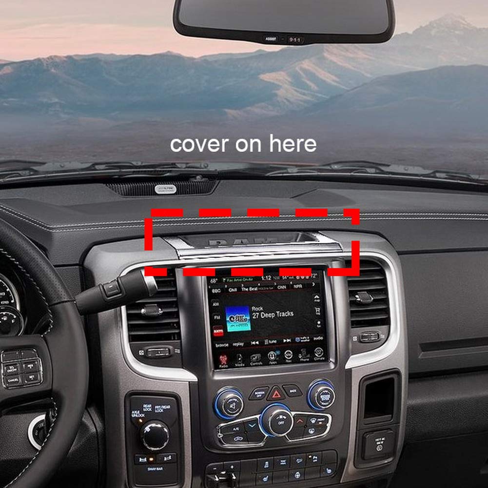 JSTOTRIM Chrome Center Console Storage Slot Cover Trim fit 2018 Dodge RAM 1500