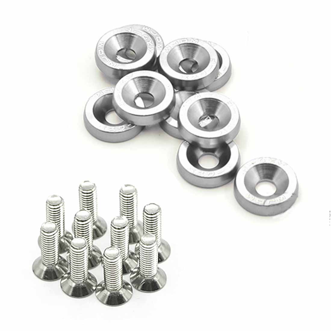 10X Car Styling Universal Anodized Aluminum Fender Washers M6x20 Steel