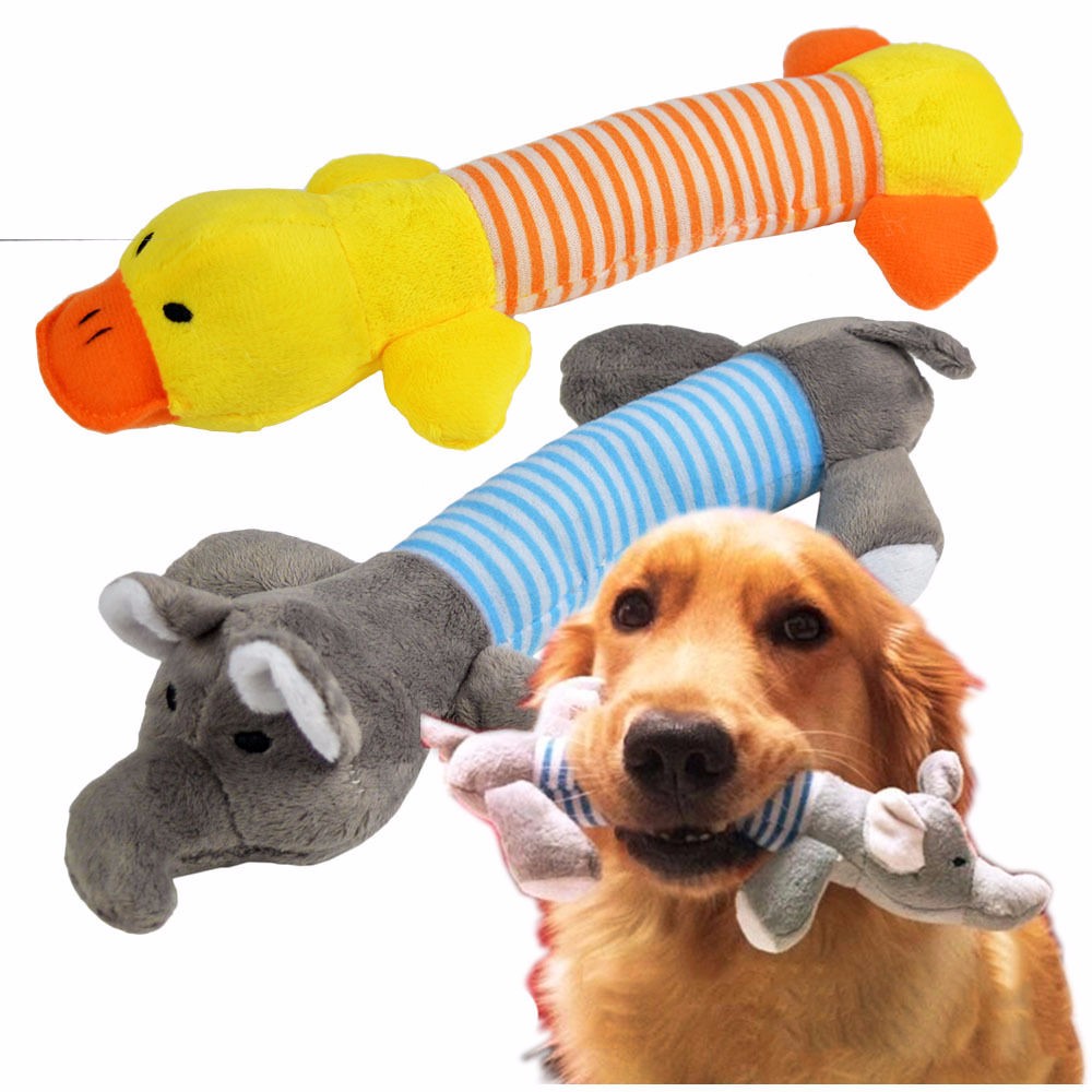 Pet Puppy Chew Squeaker Squeaky Plush Sound Pig Elephant Ball Dog Sound Toys E