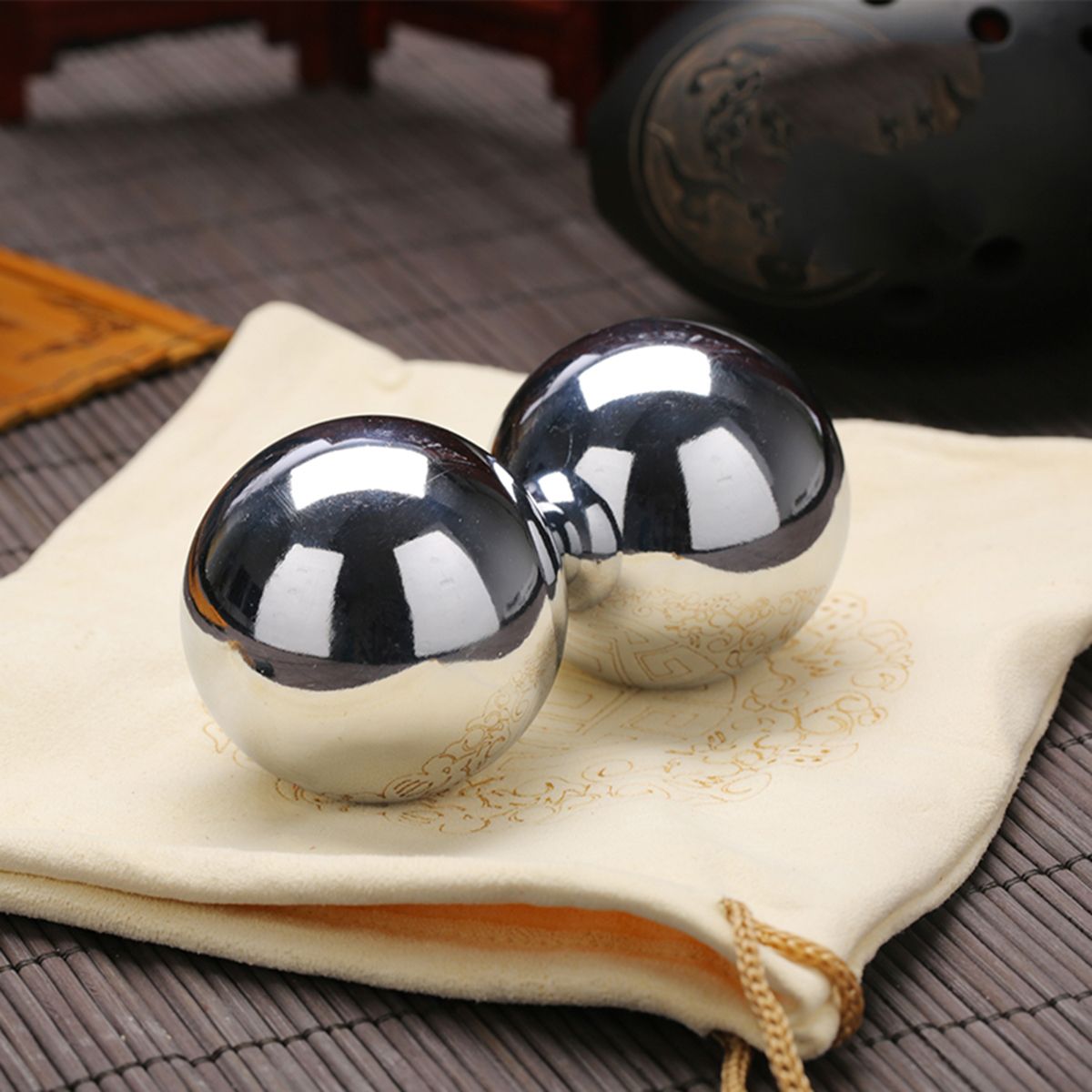 2x Baoding Balls Chinese Health Exercise Stress Relief Relaxation