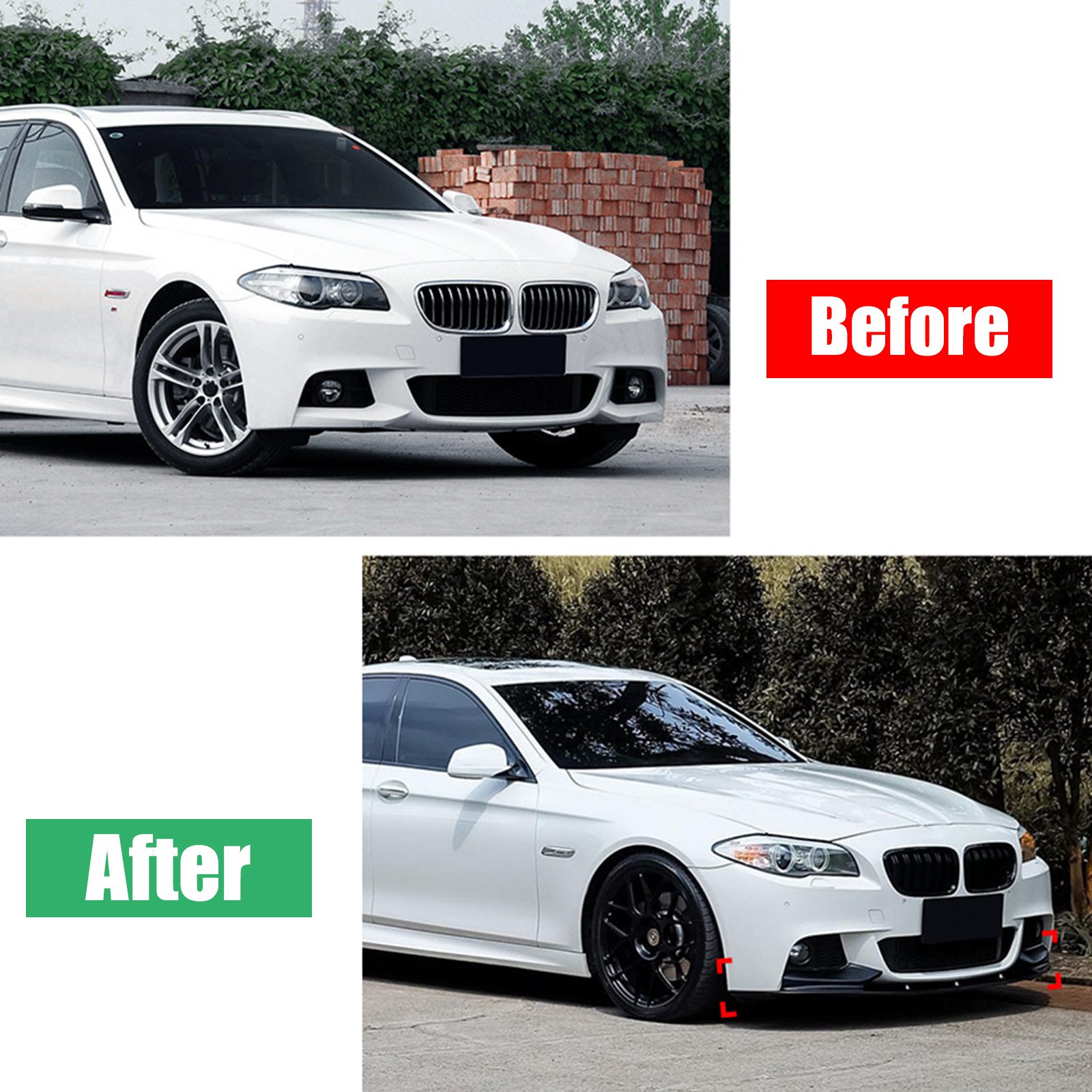 BMW5シリーズ F10 F11 Mスポーツ純正ドアスカッフプレート1台分セット For BMW 5 Series F10 F11 M Sport 11-17 Carbon Front Bumper Lip