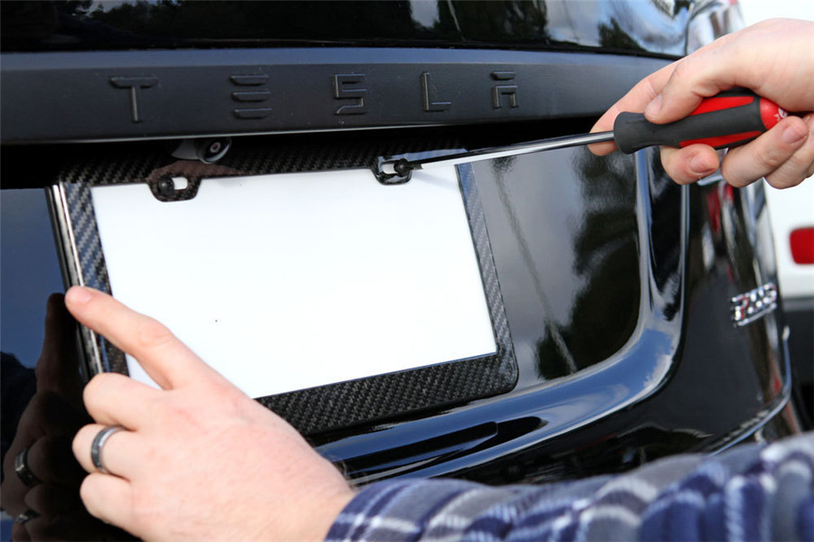 Real Carbon Fiber License Plate Frame Tag Cover A-3K Twill US Car Standard Size