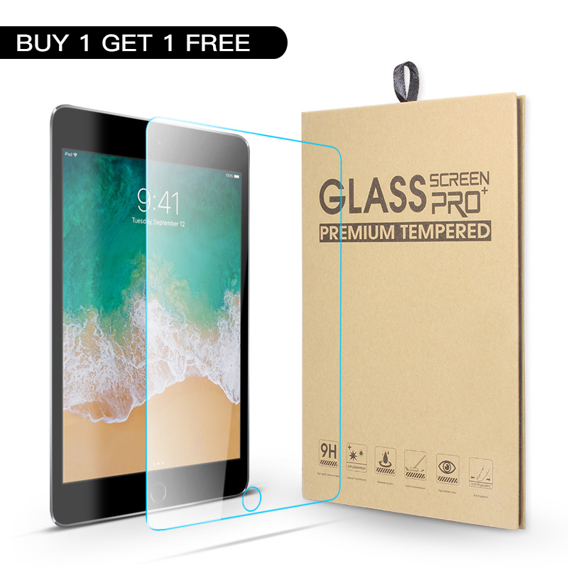 2 X Tempered Glass Screen Protector for iPad 2 3 4 5th 6th Air Mini 7.9 Pro 9.7