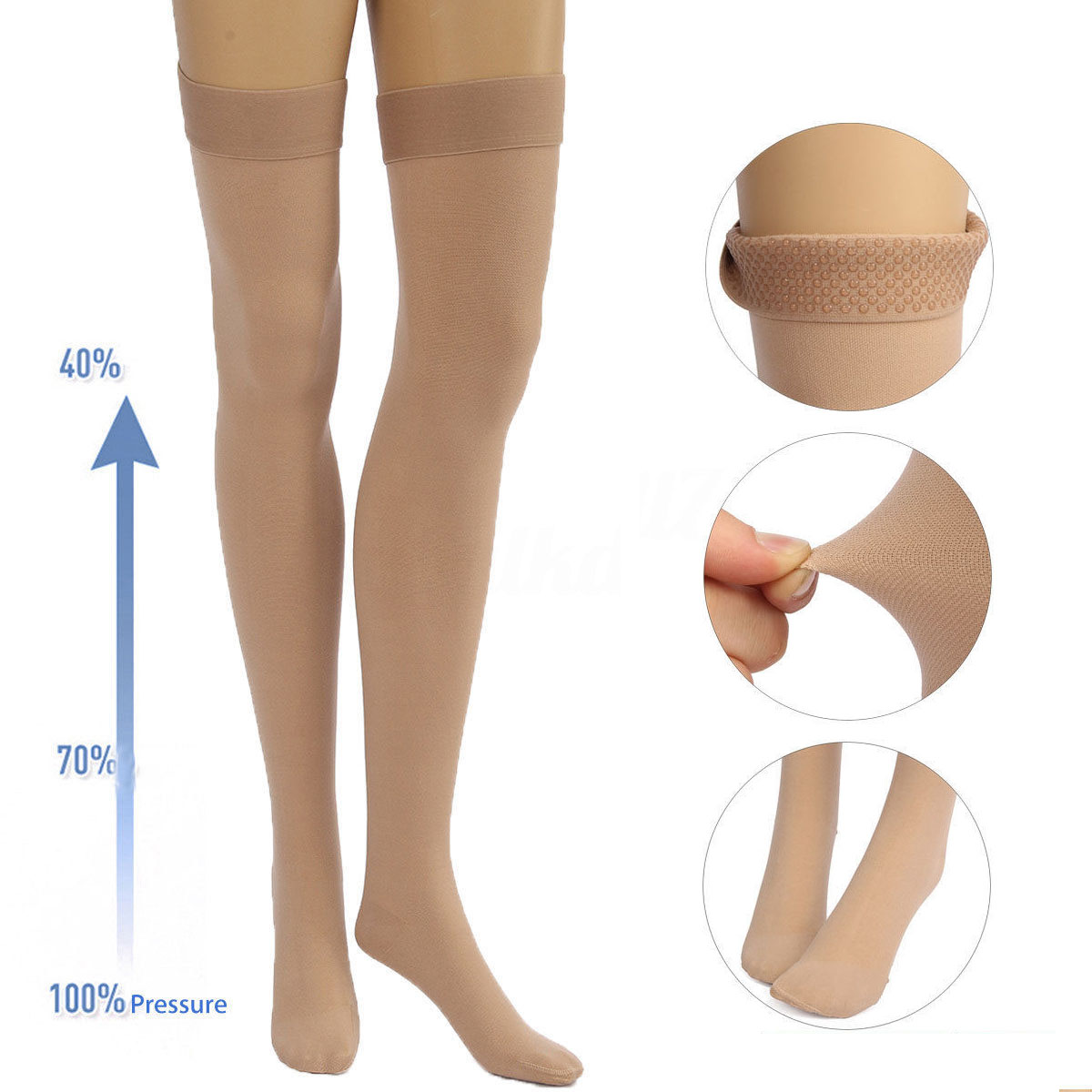 Compression Thigh High Stockings Medical Grade Relief Support