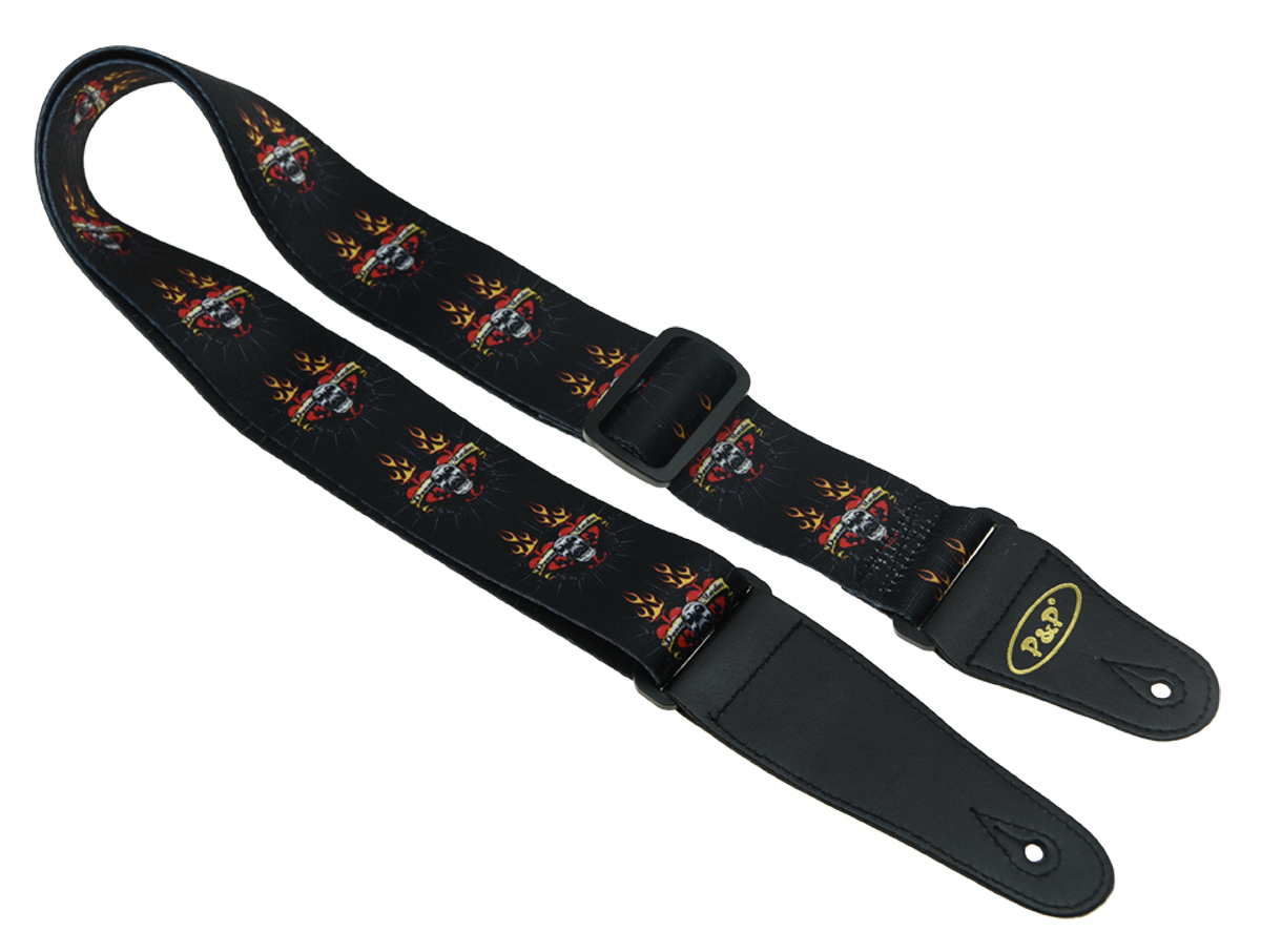 Soft Polyester Acoustic Electric Guitar Strap Adjustable Strap Black