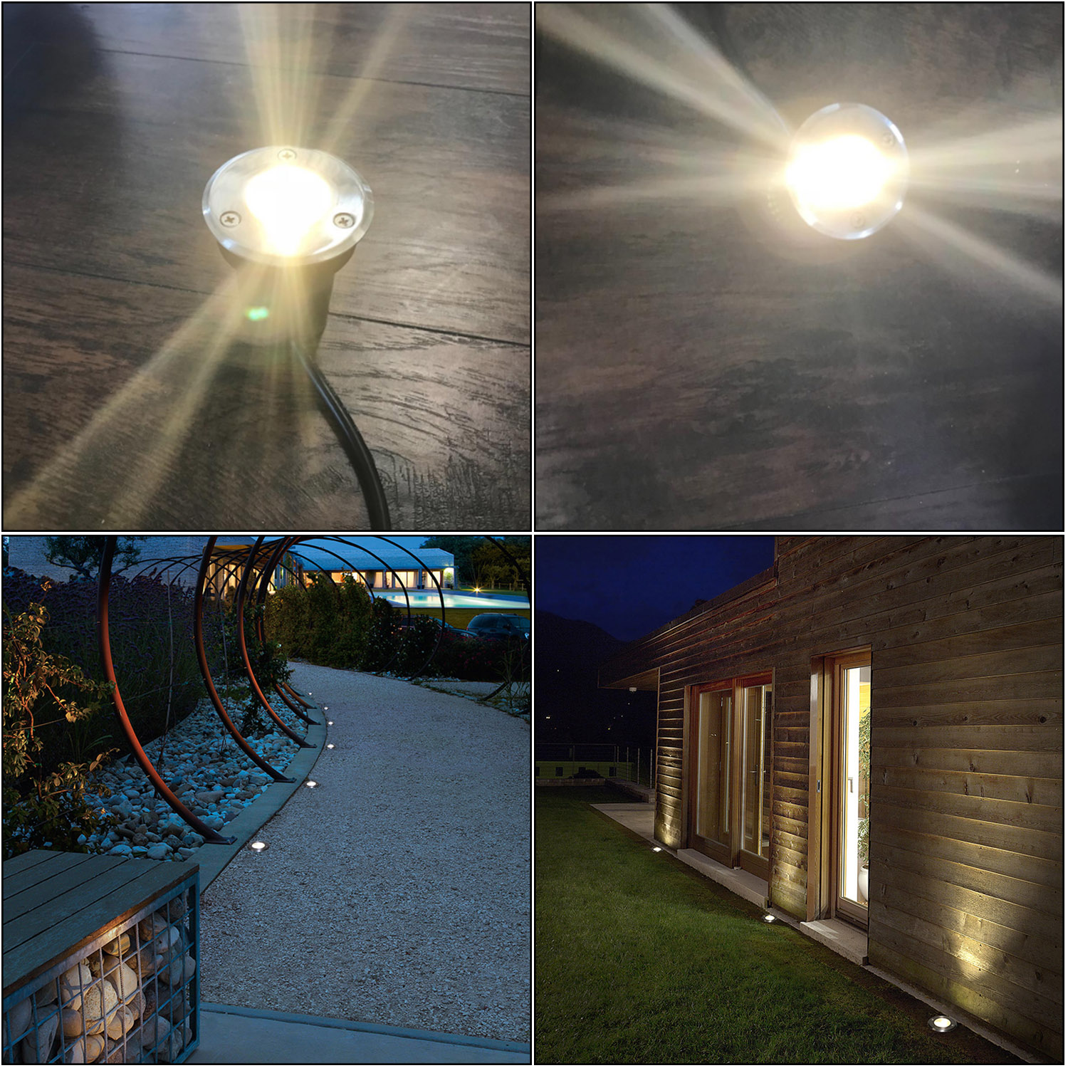 4 PACK LED Low Voltage In Ground Outdoor Landscape Yard Garden Patio