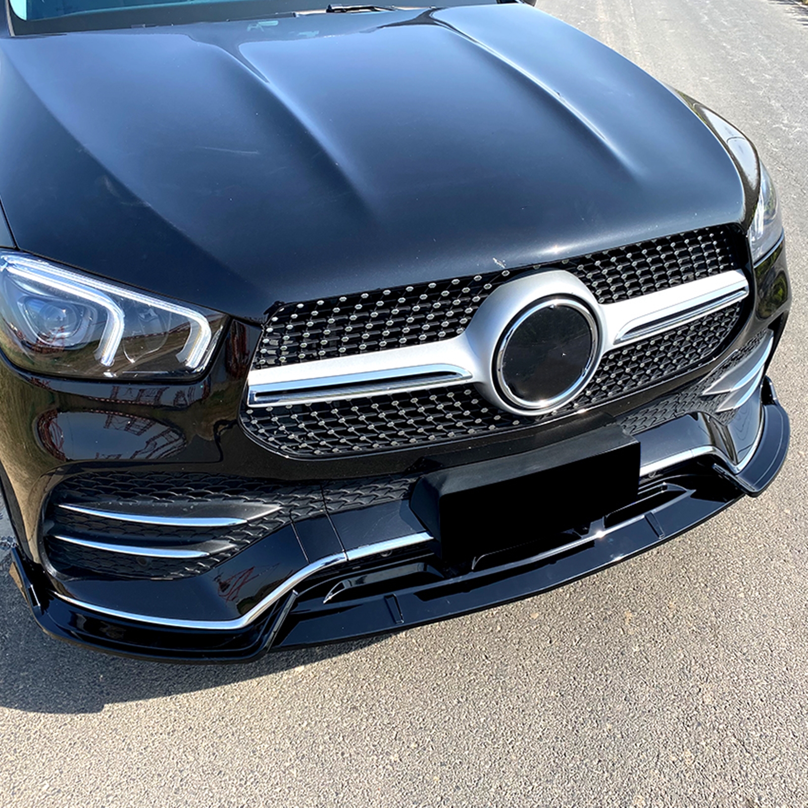 For Mercedes Benz GLE W167 C167 2020-2023 Front Bumper Spoiler Lip
