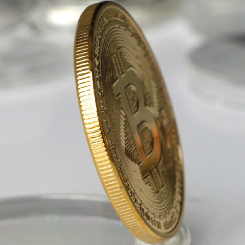 10Pcs Gold Bitcoin Commemorative Round Collectors BitCoin Plated