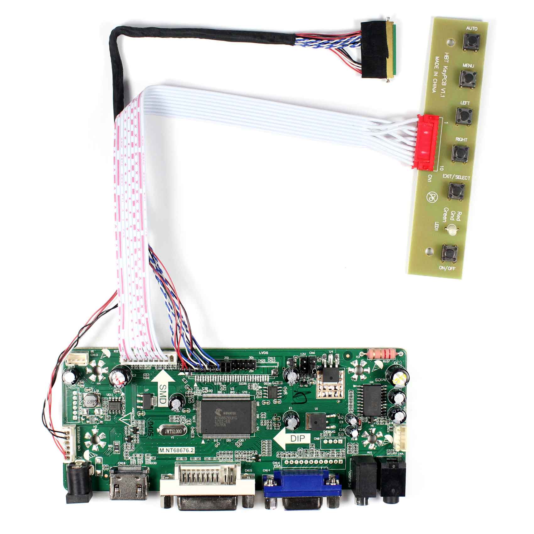 DVI VGA New LCD driver Controller Board lvds Kit For QD15TL07 HDMI