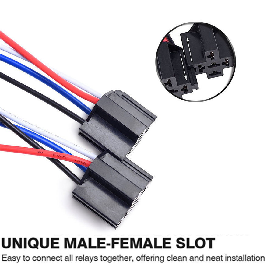 6pcs Car Relay Switch Harness Set 12v 4pin Spst 30amp Fuse