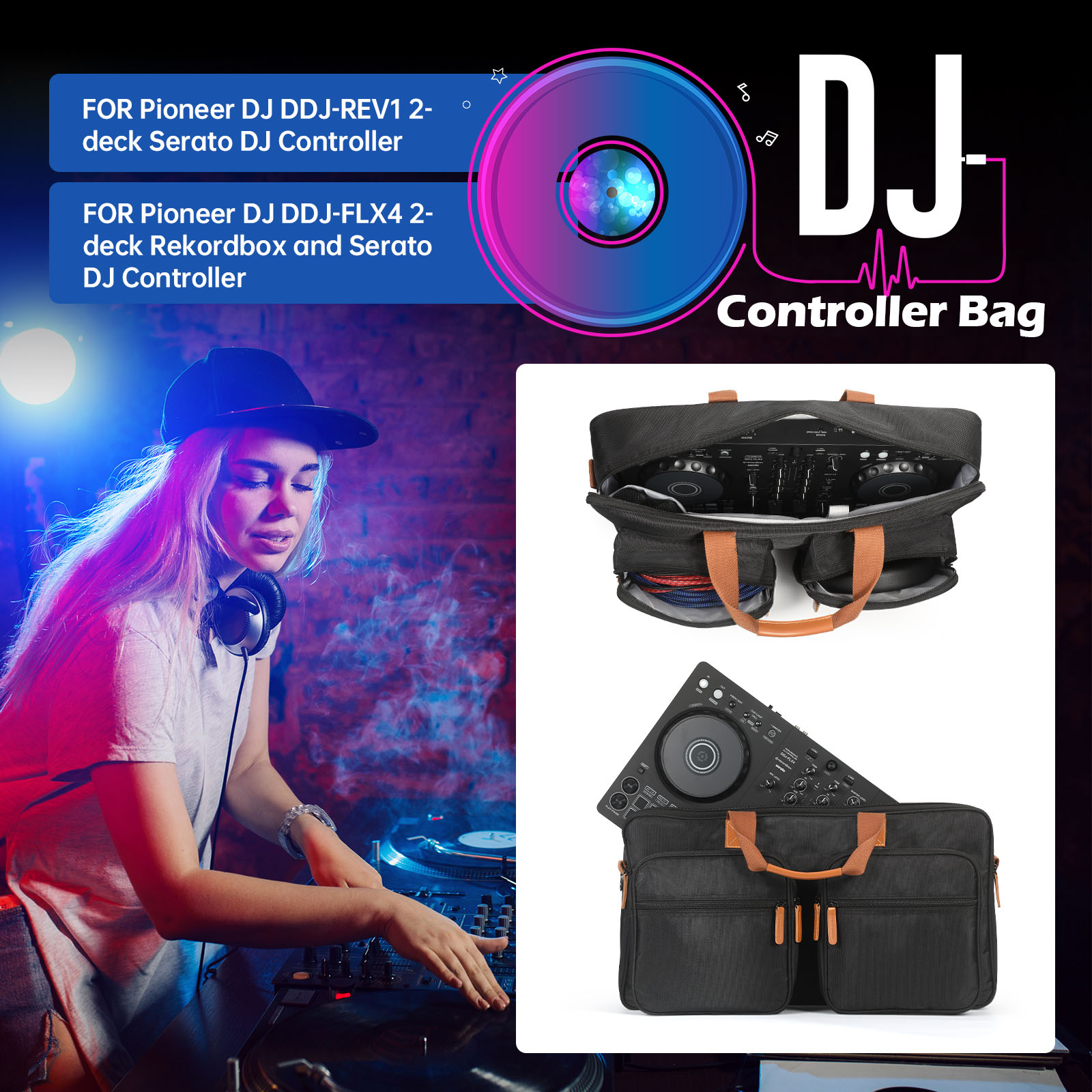 For Pioneer DJDDJ-FLX4/Pioneer DJ DDJ-REV1 Medium DJ