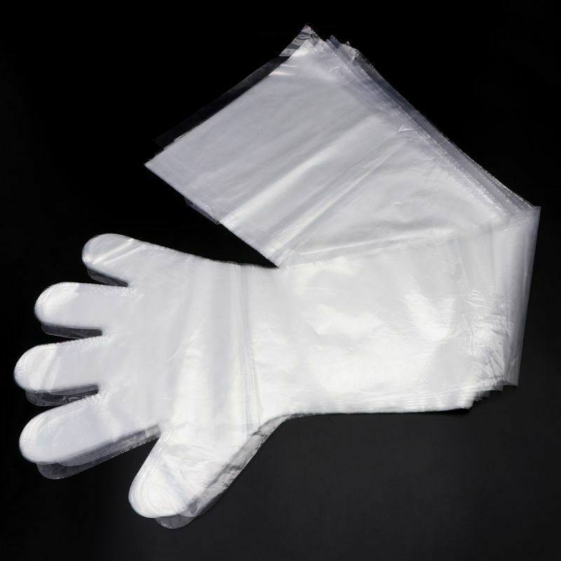50PCS New Disposable Film Gloves Long Arm Veterinary Examination Farm