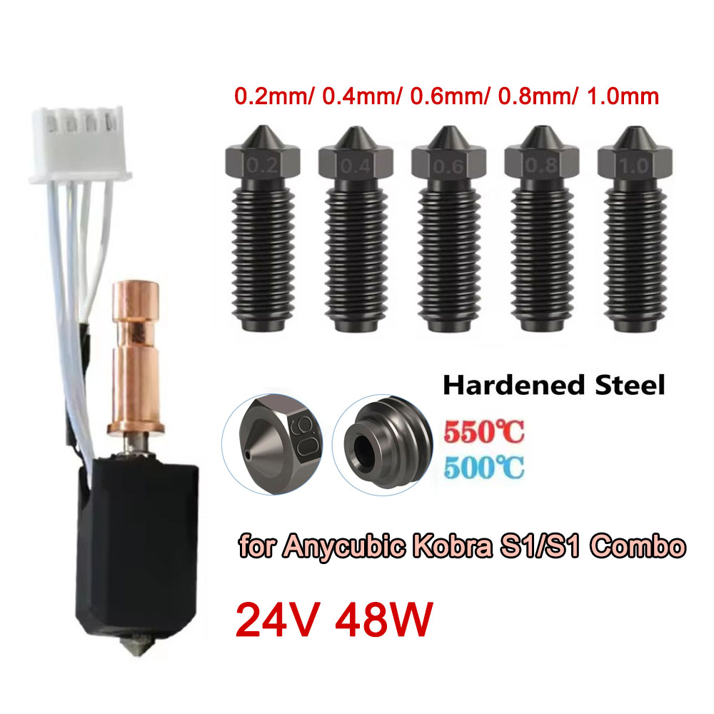 Ceramic Hotend Kit Nozzle Upgrade Part for Anycubic Kobra S1/S1