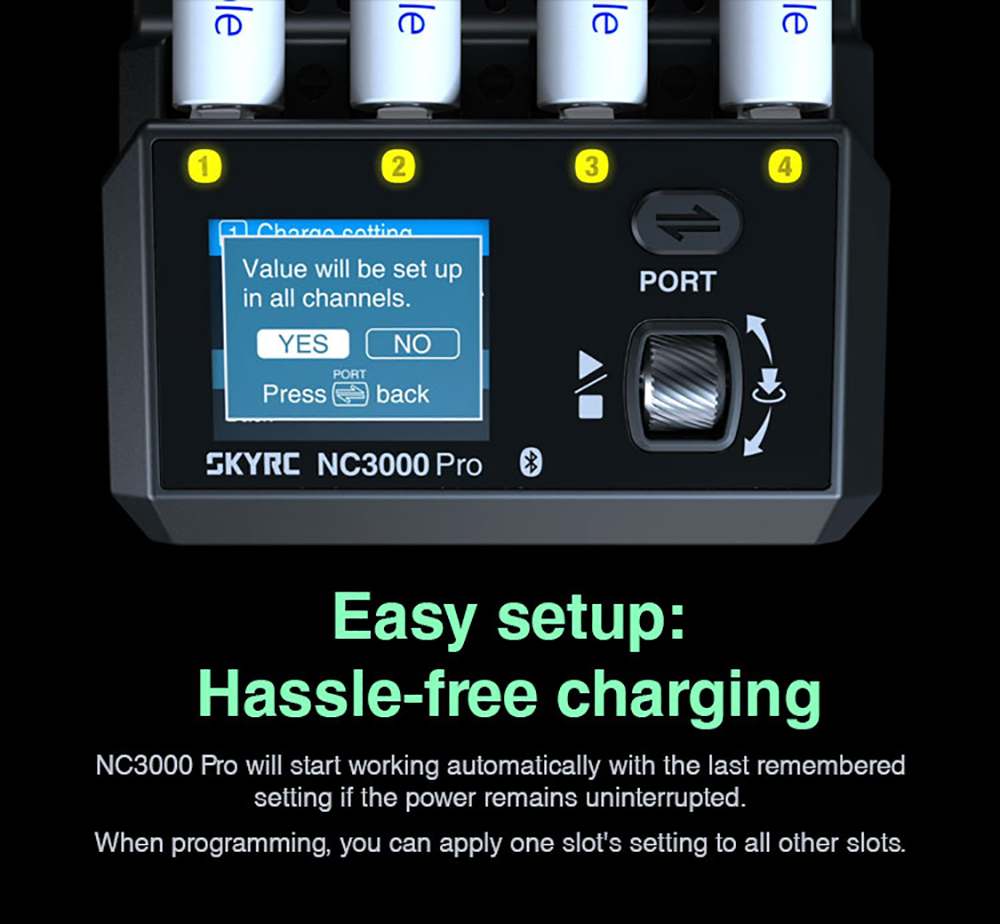 SkyRC NC3000 Pro NiMH NiCd Battery Charger LED APP Control