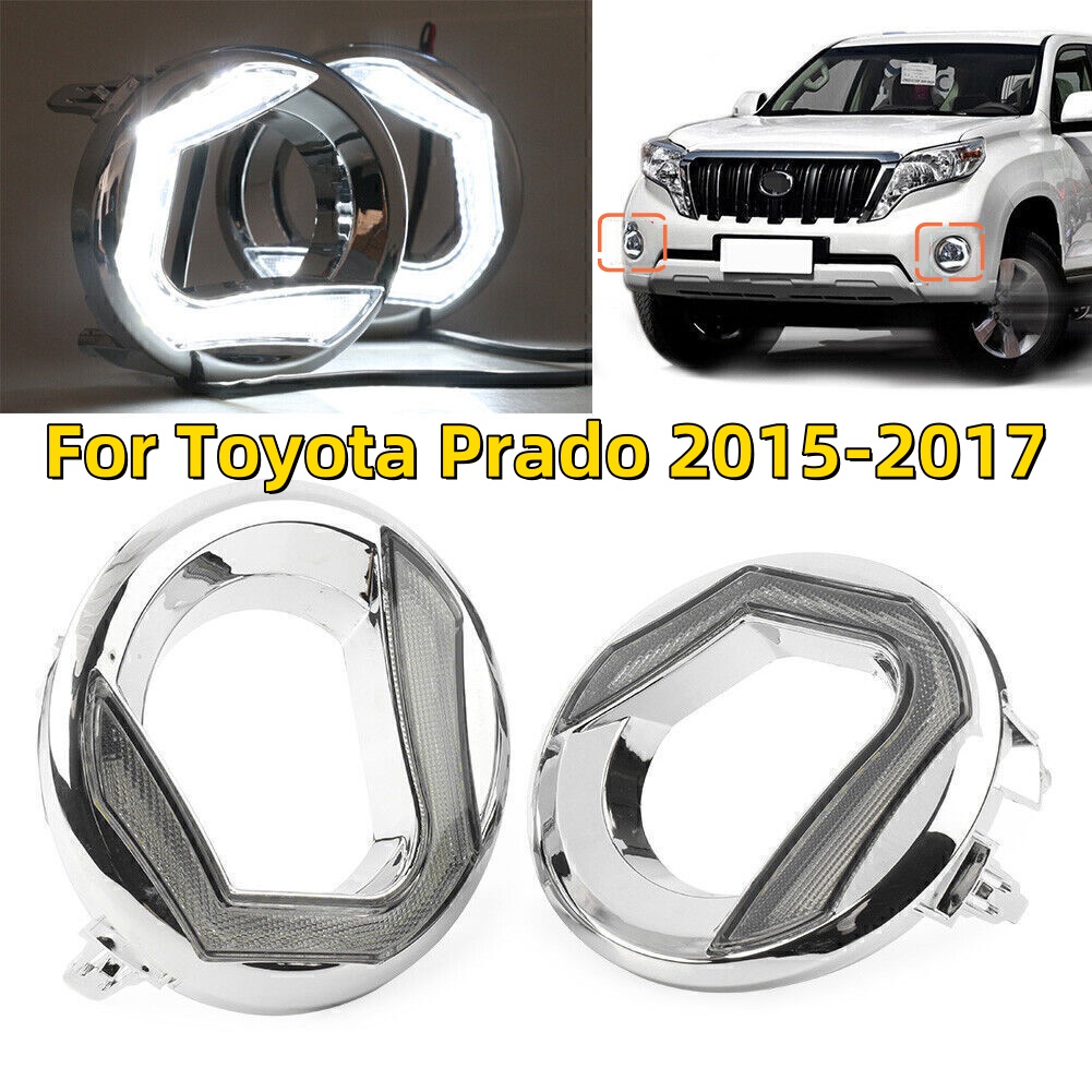 For Toyota Land Cruiser Prado 2015-2017 LED DRL Daytime Running