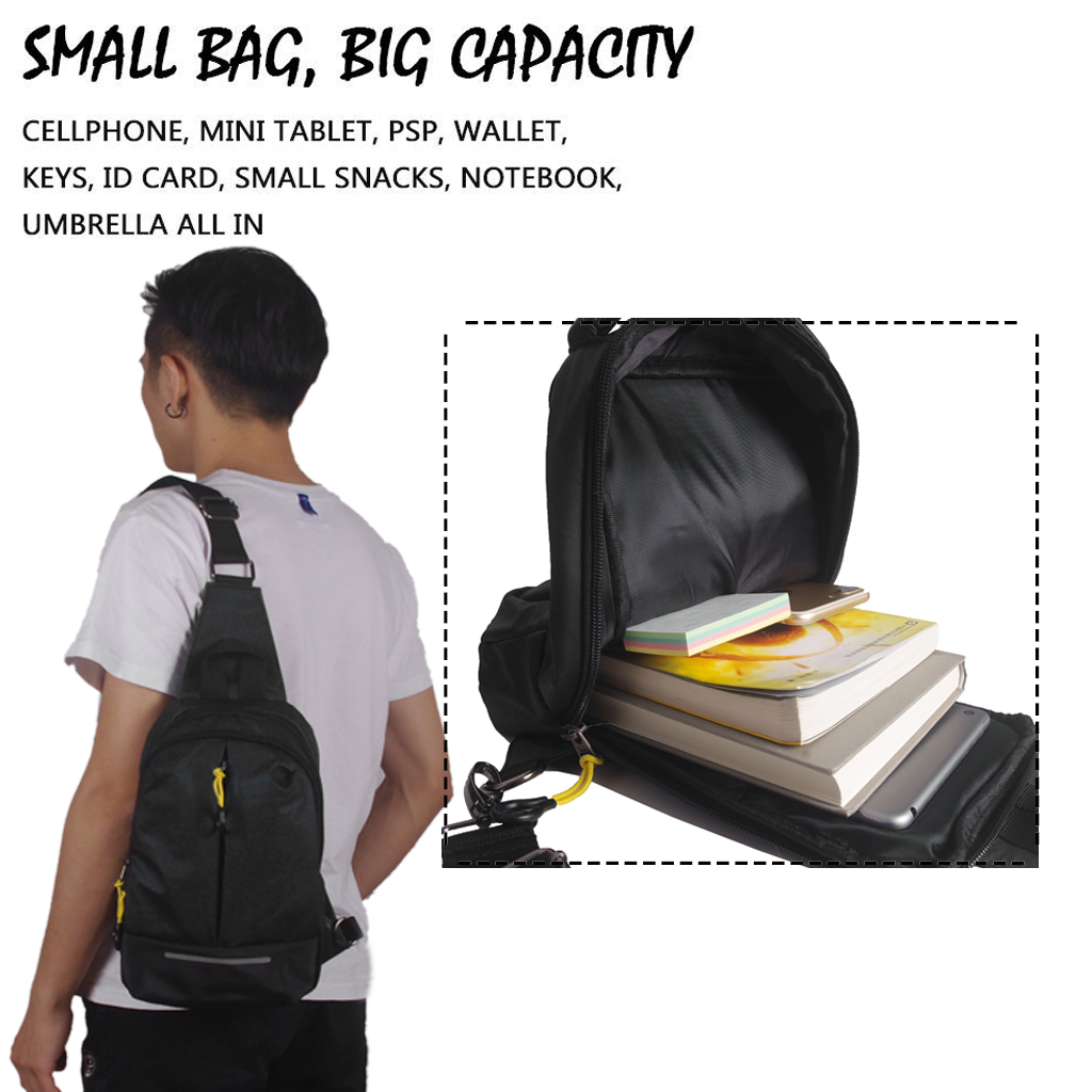 Men and Women Canvas Messenger Shoulder Bag Sling Chest Pack Crossbody Cycle