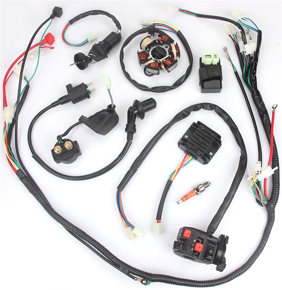 Electric Wiring Harness Kit Magneto Stator For Gy6 125cc