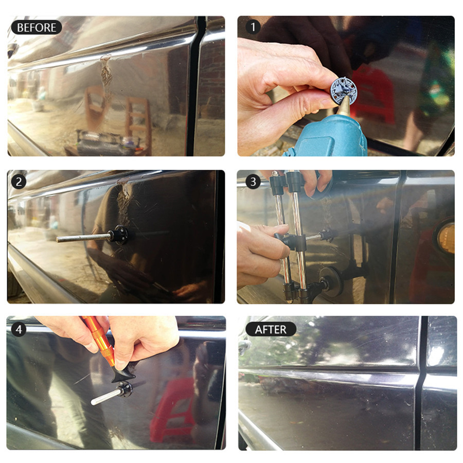 Dent Repair Pulling Bridge Car Dent Repair Tools movable suction cup buckle 1set