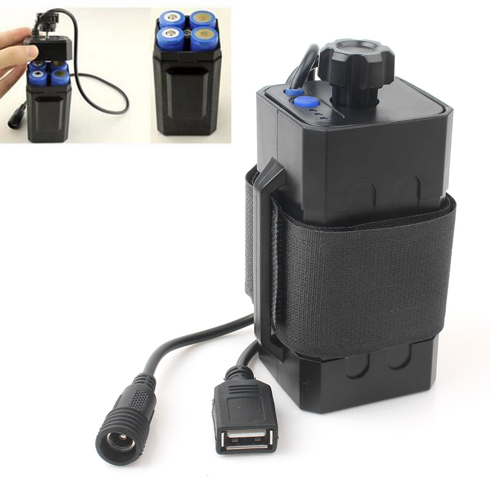 8.4V 6X 18650 Waterproof Battery Pack Case House Cover For Bicycle Bike Lamp UK