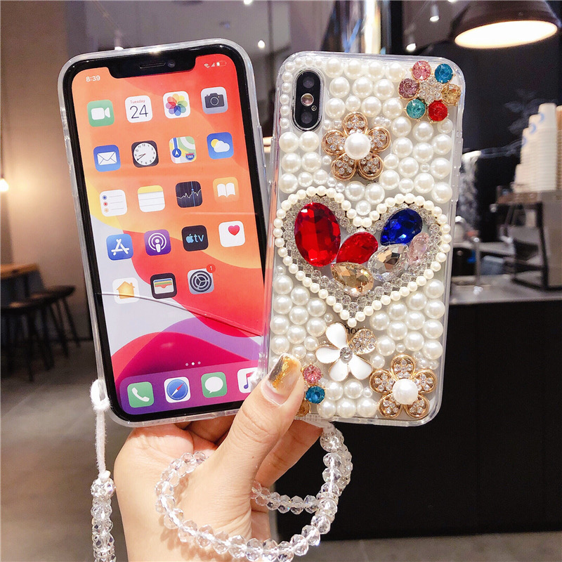 Bling Glitter Flower Full Diamond Case Cover For iPhone 12