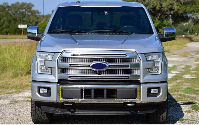 For Ford F150 F-150 2015-2020 ABS Chrome Front Bumper Anti-Collision ...