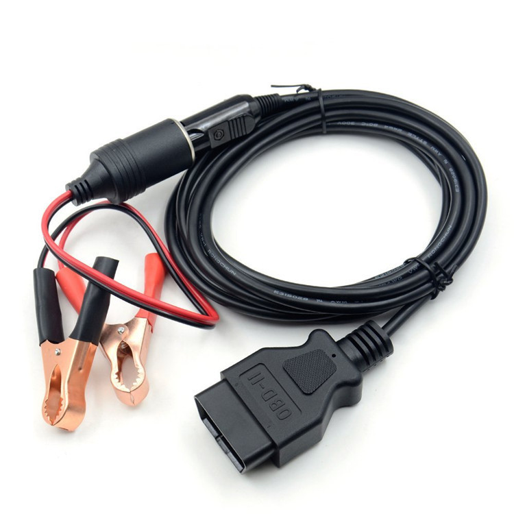 Obd2 Display OBD II Vehicle ECU Emergency 12V Power Supply Cable Memory Saver With Alligator Obd Battery Saver