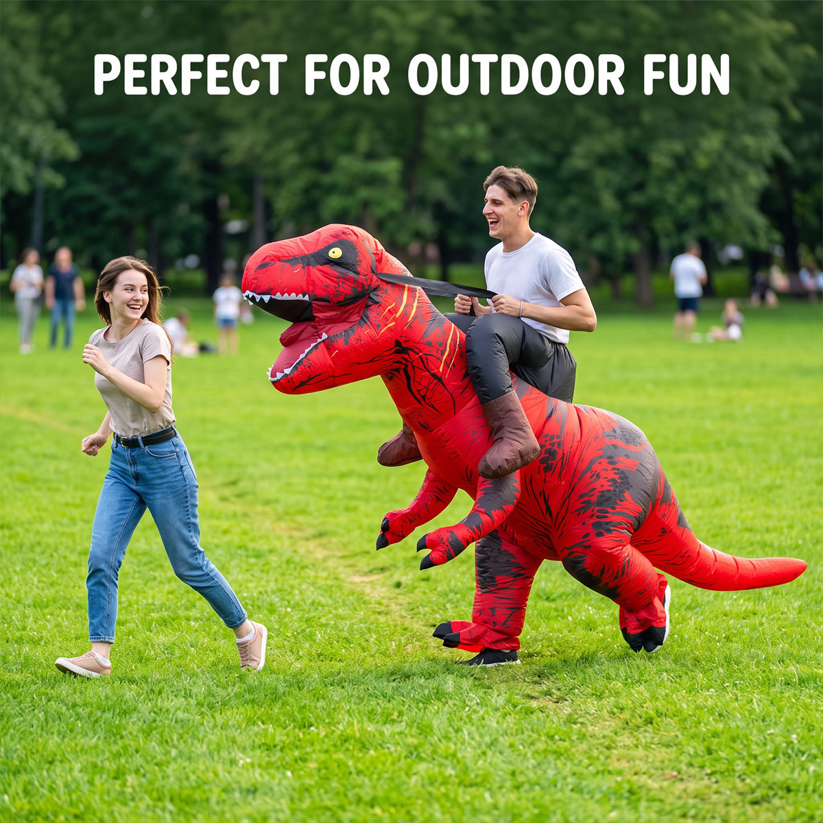 T-Rex inflatable costume product view 12