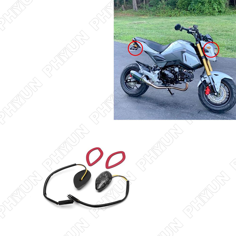 ゆん 1 Pair Flush LED Turn Signal amber Lights Blinkers Fits For Honda