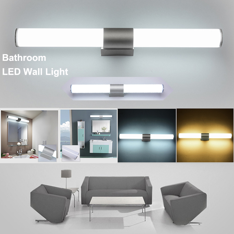 Modern Bathroom Vanity Led Light Acrylic Front Mirror Toilet Wall Modern Bathroom Vanity Led Light Acrylic Front Mirror Toilet Wall Lamp Fixture