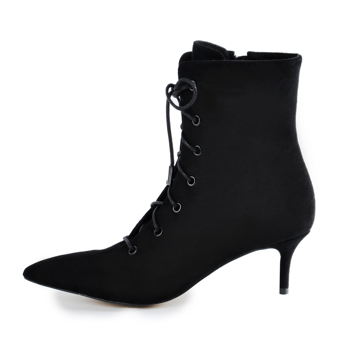 low heel booties with laces