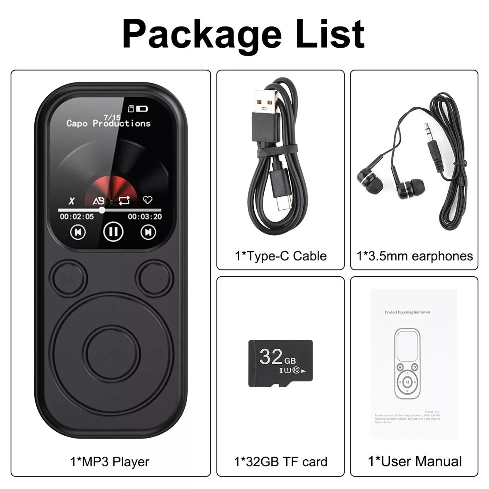 Portable 32GB MP4 Player 1.8