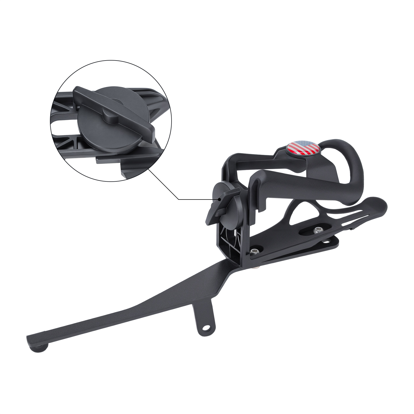 Unbranded Cup Holder / Water Bottle Cage For Can-Am Ryker 600 & 900 Rally 2019-2025 – Black