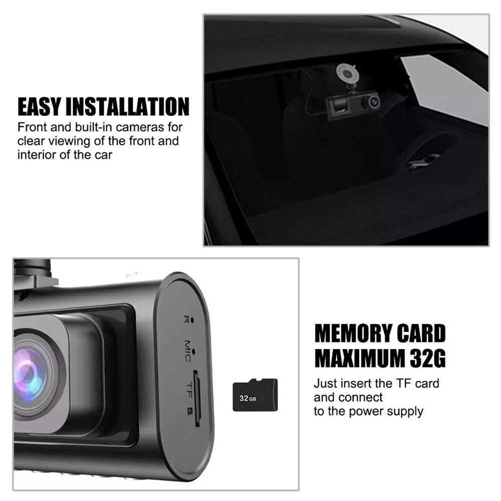 1080P Car DVR 4 Dual Lens Dash Cam Front Rear Video Recorder Camera G- sensor UK | UK