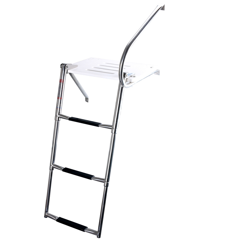 Boat Swim Polyethylen Outboard Platform Stainless Rail & Brackets 3