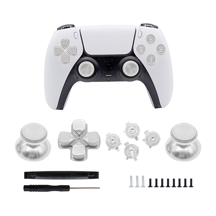 Metal Game Controller ABXY Cross Button Kits for PS5 Game Handle Repair  Parts D