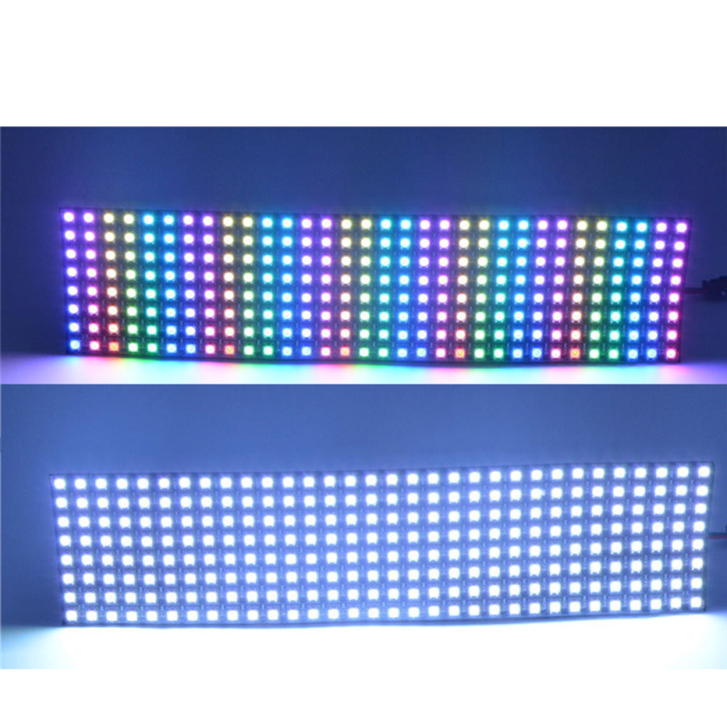 WS2812 5050 8x32 RGB Flexible LED Matrix Panel Addressable Programmable ...