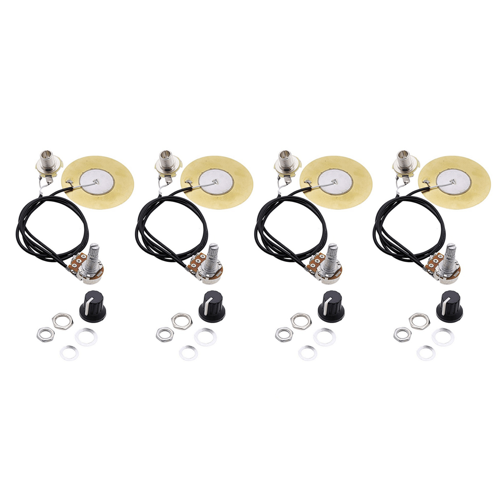 Piezo Transducer Pickup For Acoustic Instruments - No Drilling Required With Volume Control