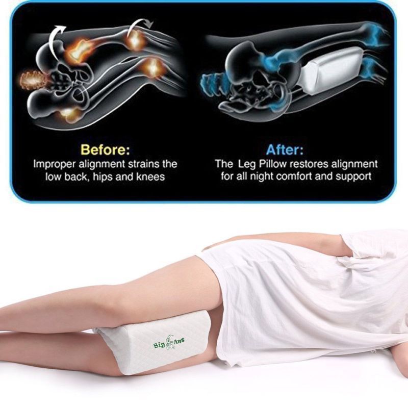 Hip Knee Pain Leg Black Big Ant Knee Pillow With Washable Cover