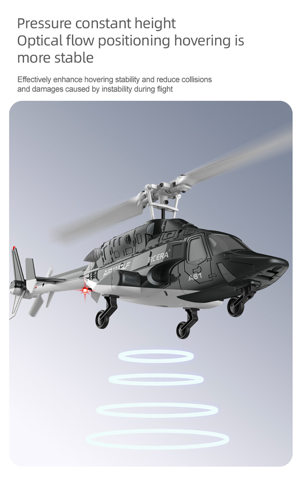 RC ERA A61 RC Helicopter Airwolf 4CH 6-axis Gyro Optical Flow