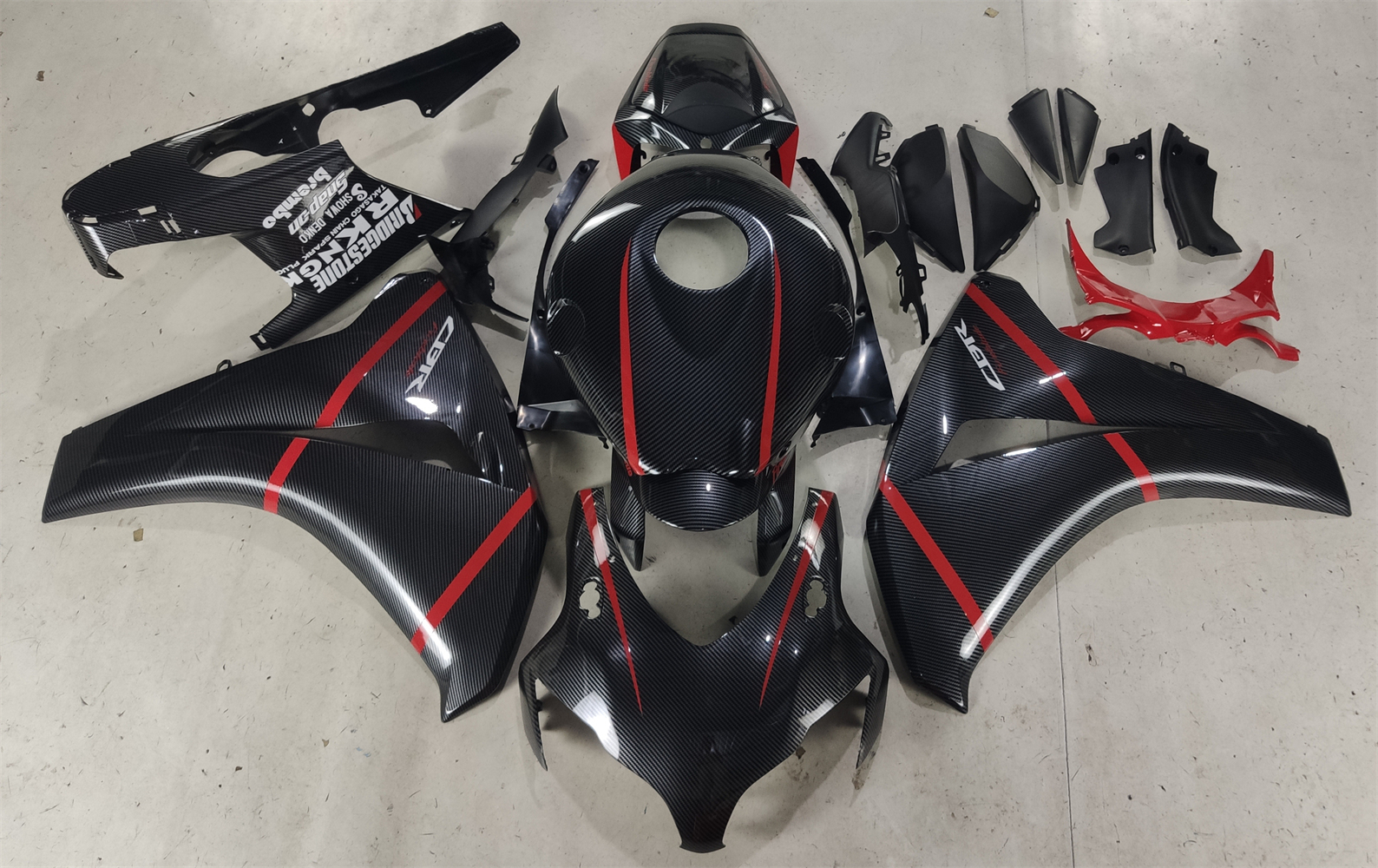 Honda CBR1000RR 2008 - 2011 100% Carbon Fiber Dash Infill Side Panels 2