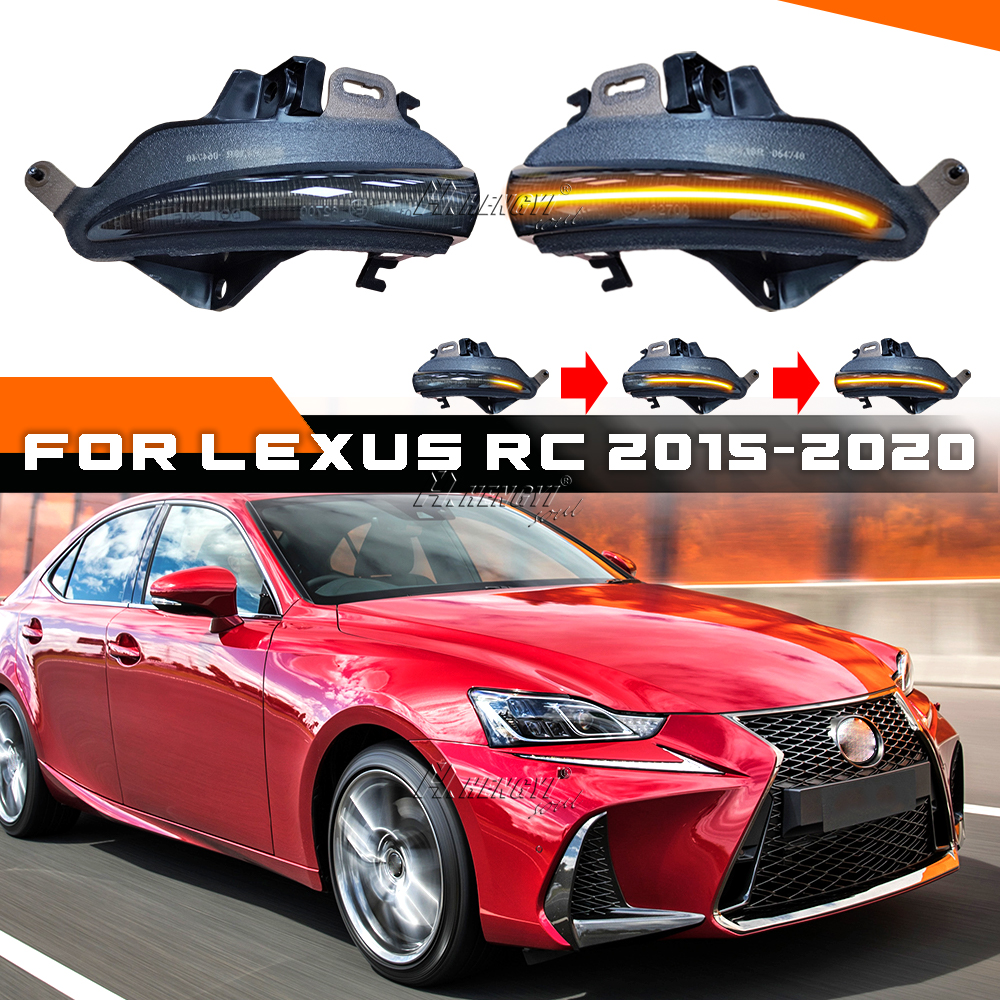 2x For Lexus IS250 IS350 2015+ ES RC F LED Side Mirror Turn Signal