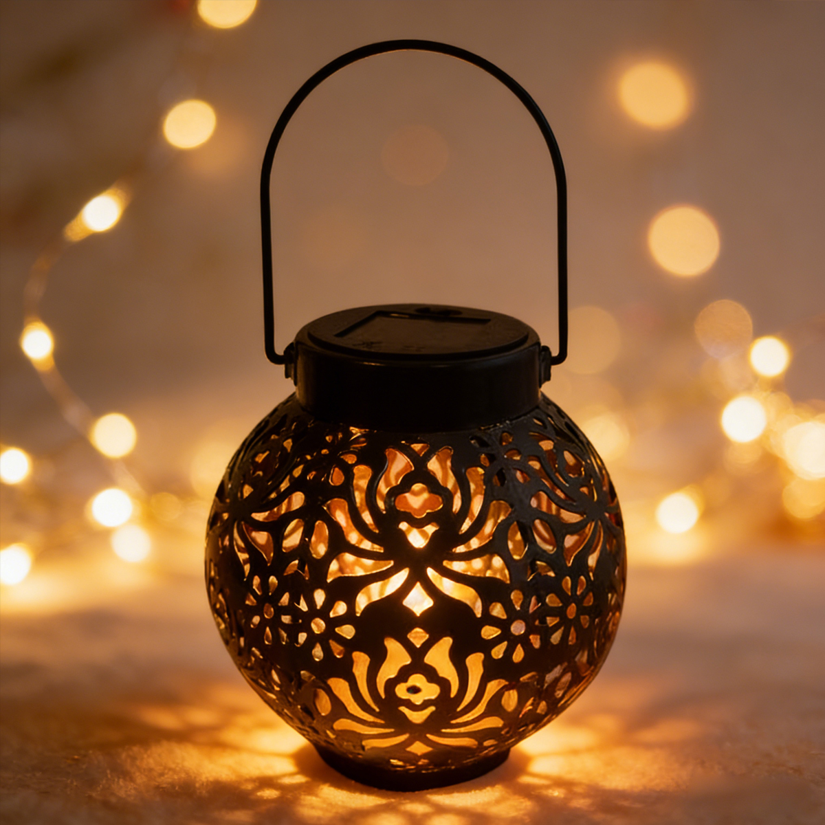 Warm white lantern close-up
