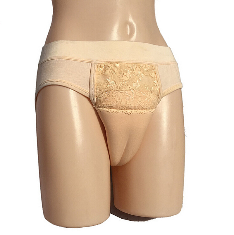 Adima Realistische siliconen vagina slipje heren verbergen gaffel boxer Adima Realistische siliconen vagina slipje heren verbergen gaffel boxer
