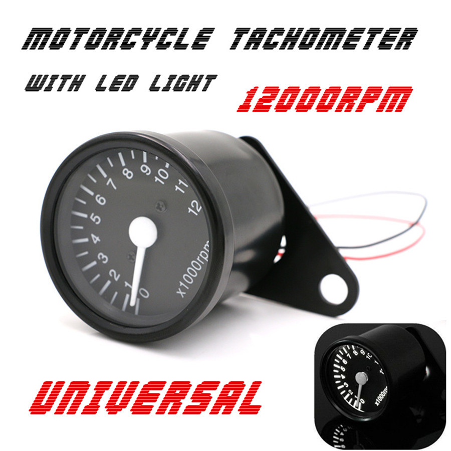 Universal LED Analog Motorrad Drehzahlmesser Tachometer ... universal motorcycle speedometer wiring diagram 