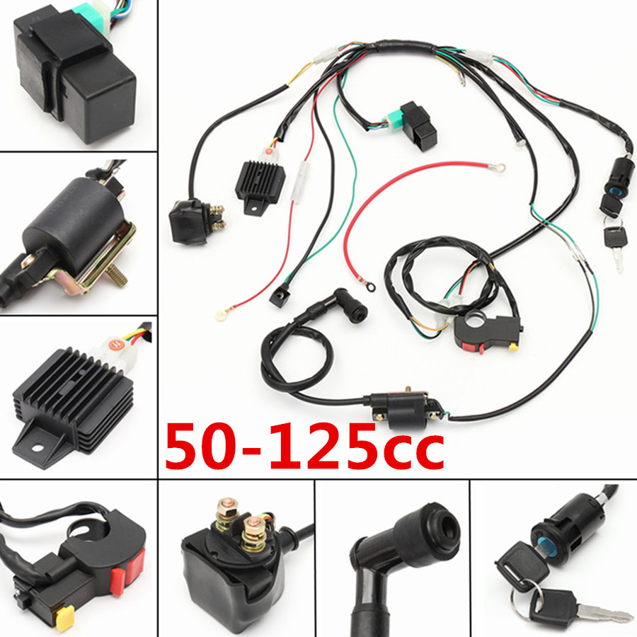 50 70 90 110 125cc Motorcycles ATV Electric Dirt Bike Set CDI Wiring